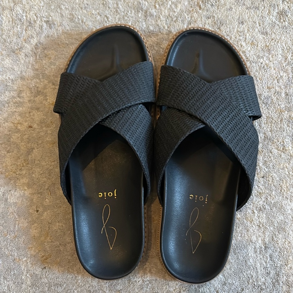 Joie Nell Woven Crossover Slide Sandals Size 7